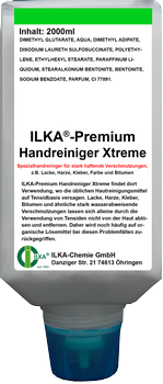 ILKA-Premium Handreiniger Xtreme ECO Spezialhandreiniger für stark haftende Verschmutzungen,z.B. Lacke, Harze, Kleber, Farbe und Bitumen